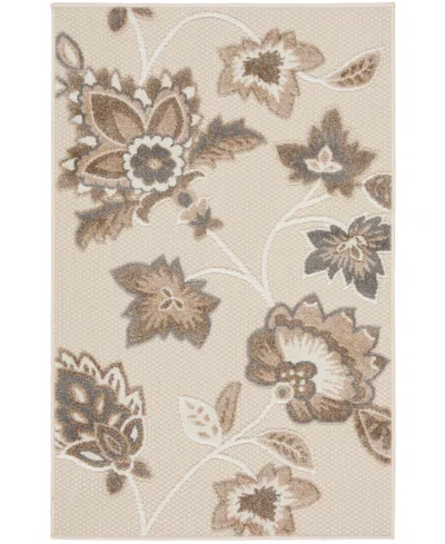 Nourison Home Aloha Alh31 2'8"x4' Area Rug In Beige