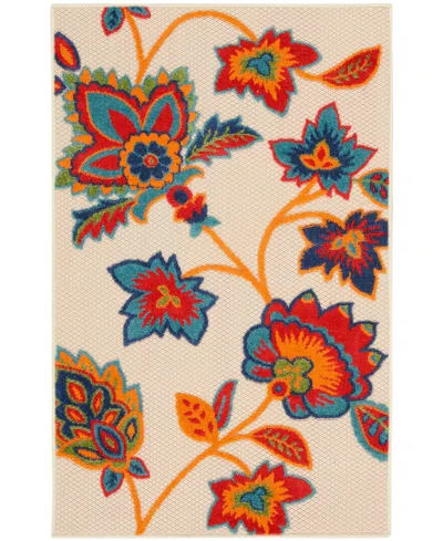 Nourison Home Aloha Alh31 2'8"x4' Area Rug In Multi