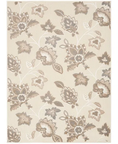 Nourison Home Aloha Alh31 5'3"x7'5" Area Rug In Beige