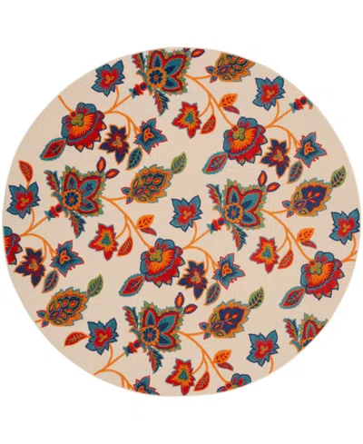 Nourison Home Aloha Alh31 7'10"x7'10" Round Area Rug In Multi
