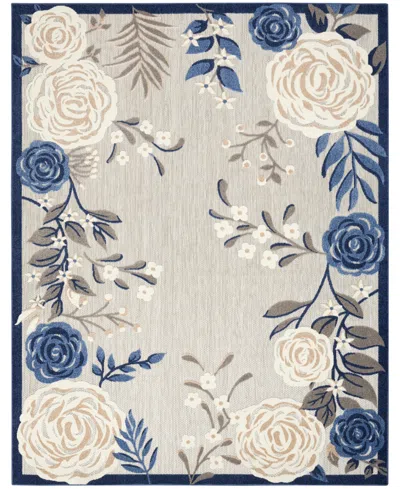 Nourison Home Aloha Alh32 7'x10' Area Rug In Blue,gray