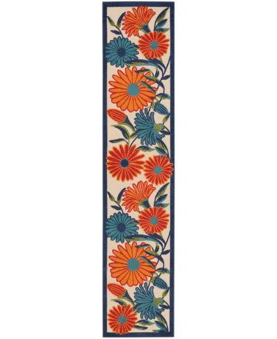Nourison Home Aloha Alh33 2'3"x10' Runner Area Rug In Multi