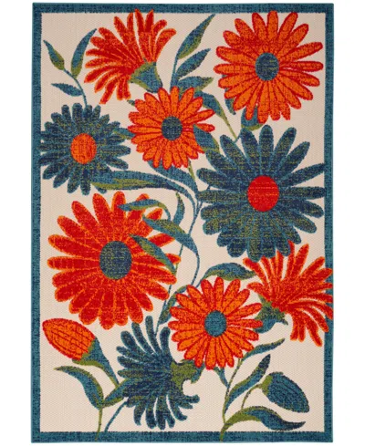 Nourison Home Aloha Alh33 3'6"x5'6" Area Rug In Ivory