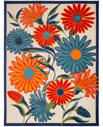 Nourison Home Aloha Alh33 3'6"x5'6" Area Rug In Multi