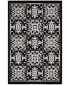 Nourison Home Aloha Alh34 2'8"x4' Area Rug In Black
