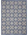 Nourison Home Aloha Alh34 5'3"x7'5" Area Rug In Blue