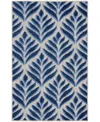 Nourison Home Aloha Alh35 2'8"x4' Area Rug In Blue