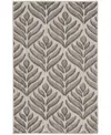 Nourison Home Aloha Alh35 2'8"x4' Area Rug In Charcoal