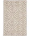 Nourison Home Aloha Alh35 2'8"x4' Area Rug In Ivory,gray
