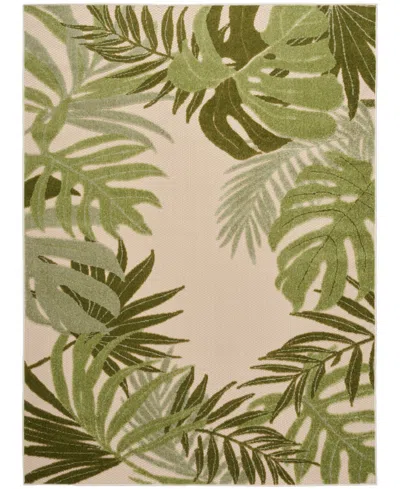 Nourison Home Aloha Alh40 3'6"x5'6" Area Rug In Ivory,moss