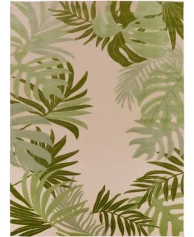 Nourison Home Aloha Alh40 Rug Collection In Ivory,green