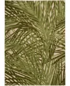 Nourison Home Aloha Alh41 3'6"x5'6" Area Rug In Ivory,moss