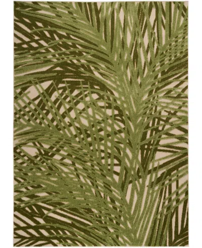 Nourison Home Aloha Alh41 6'x9' Area Rug In Ivory,moss