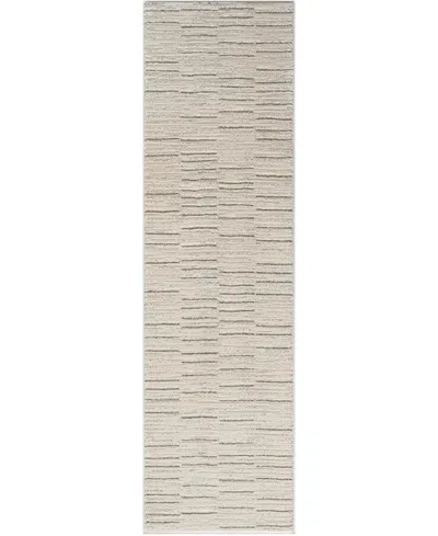Nourison Home Andes And02 2'2"x7'6" Runner Area Rug In Ivory,gray