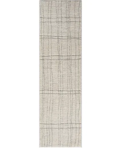 Nourison Home Andes And03 2'2"x7'6" Runner Area Rug In Ivory,gray