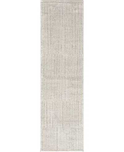 Nourison Home Andes And06 2'2"x7'6" Runner Area Rug In Silver