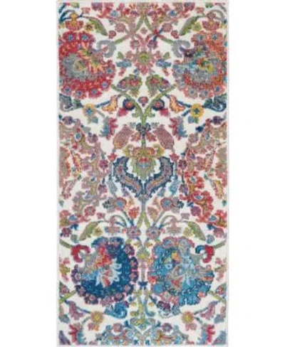Nourison Home Ankara Global Anr06 Ivory Blue Rug In Multi