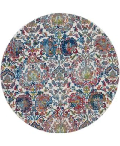 Nourison Home Ankara Global Anr06 Ivory Blue Rug In Multi