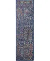 Nourison Home Ankara Global Anr08 Navy And Multi 2' X 6' Runner Rug In Multi