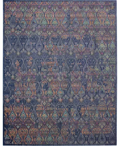 Nourison Home Ankara Global Anr08 Navy And Multi 7'10" X 9'10" Area Rug