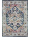 Nourison Home Ankara Global Anr11 Blue And Multi 5'3" X 7'6" Area Rug In Multi