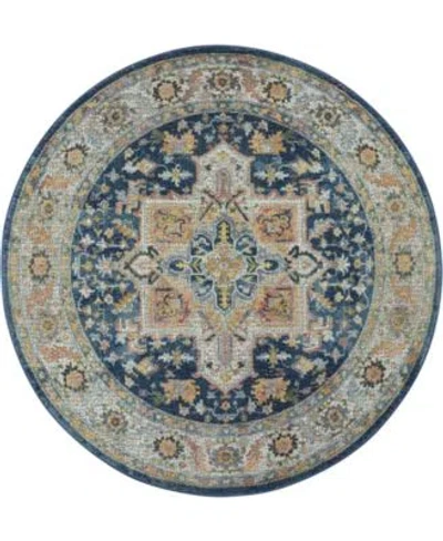 Nourison Home Ankara Global Anr11 Blue Multi Rug In Blue,multi