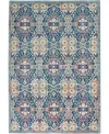 Nourison Home Ankara Global Anr16 4'x6' Area Rug In Navy,multi