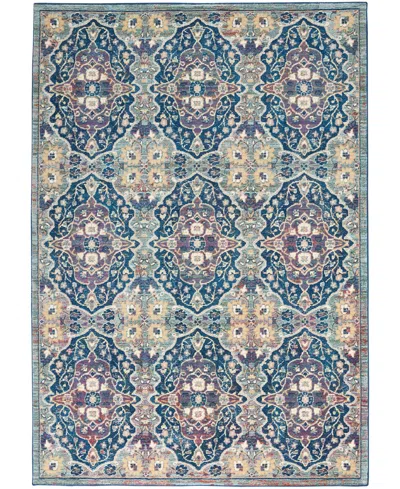 Nourison Home Ankara Global Anr16 4'x6' Area Rug In Navy,multi