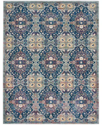 Nourison Home Ankara Global Anr16 7'10"x9'10" Area Rug In Navy,multi