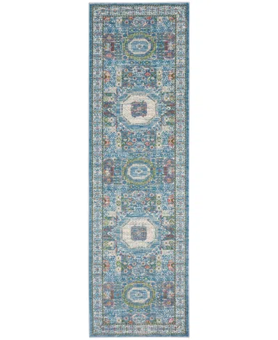Nourison Home Ankara Global Anr17 2'4"x8' Runner Area Rug In Ivory,mist