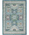 Nourison Home Ankara Global Anr17 4'x6' Area Rug In Ivory,mist