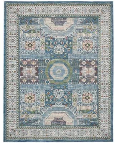 Nourison Home Ankara Global Anr17 Rug Collection In Ivory,mist