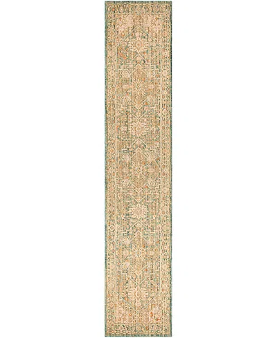 Nourison Home Antique Bloom Anb03 2'4x12' Runner Area Rug In Brown