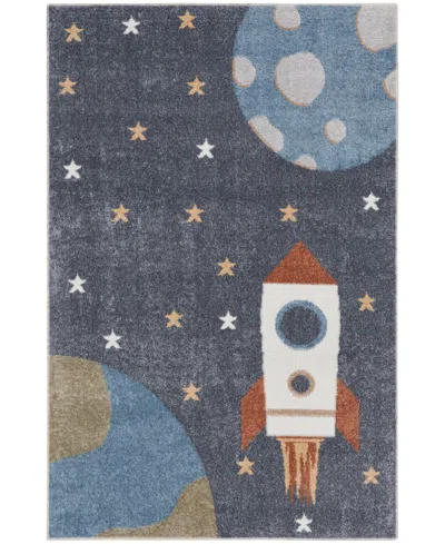 Nourison Home Astra Machine Washable Asw06 4' X 6' Area Rug In Mist