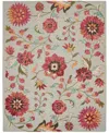 Nourison Home Bahari Bah04 8'x10' Area Rug In Gray,multi