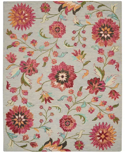 Nourison Home Bahari Bah04 8'x10' Area Rug In Gray,multi