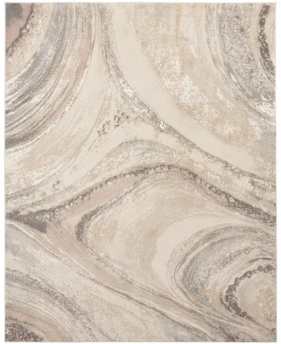 Nourison Home Brushstrokes Bsk03 7'10"x9'10" Area Rug In Cream,gray