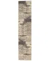 Nourison Home Celestial Ces02 2'x6' Runner Area Rug In Ivory,gray