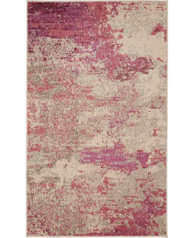 Nourison Home Celestial Ces02 3'x5' Area Rug In Ivory,pink