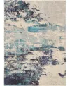 Nourison Home Celestial Ces02 5'3"x7'3" Area Rug In Ivory,teal