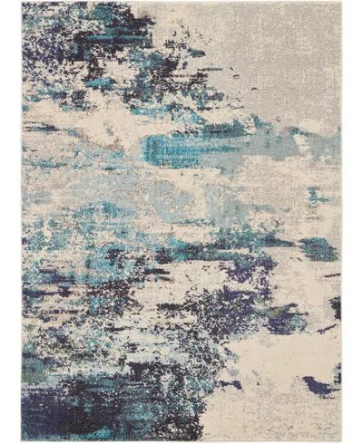 Nourison Home Celestial Ces02 5'3"x7'3" Area Rug In Ivory,teal