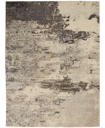 Nourison Home Celestial Ces02 6'7"x9'7" Area Rug In Ivory,gray