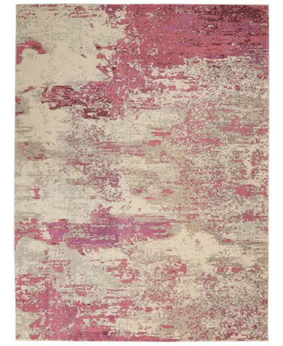 Nourison Home Celestial Ces02 6'7"x9'7" Area Rug In Ivory,pink