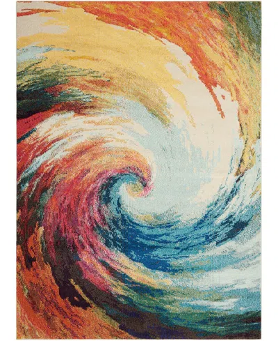 Nourison Home Celestial Ces07 5'3"x7'3" Area Rug In Multi,blue