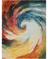 Nourison Home Celestial Ces07 6'7"x9'7" Area Rug In Multi,blue