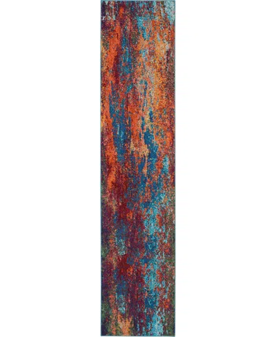 Nourison Home Celestial Ces08 2'2"x10' Runner Area Rug In Multi,blue