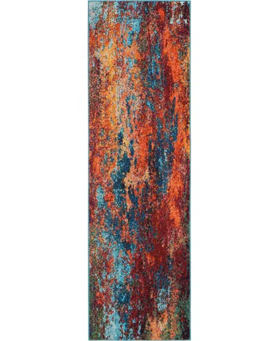Nourison Home Celestial Ces08 2'2"x12' Runner Area Rug In Multi,blue