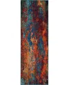 Nourison Home Celestial Ces08 2'x6' Runner Area Rug In Multi,blue