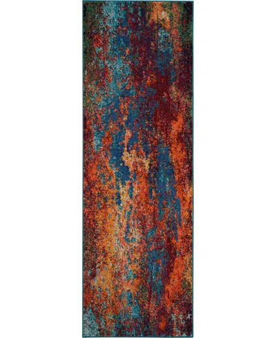 Nourison Home Celestial Ces08 2'x6' Runner Area Rug In Multi,blue