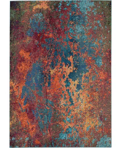 Nourison Home Celestial Ces08 7'10"x10'6" Area Rug In Multi,blue